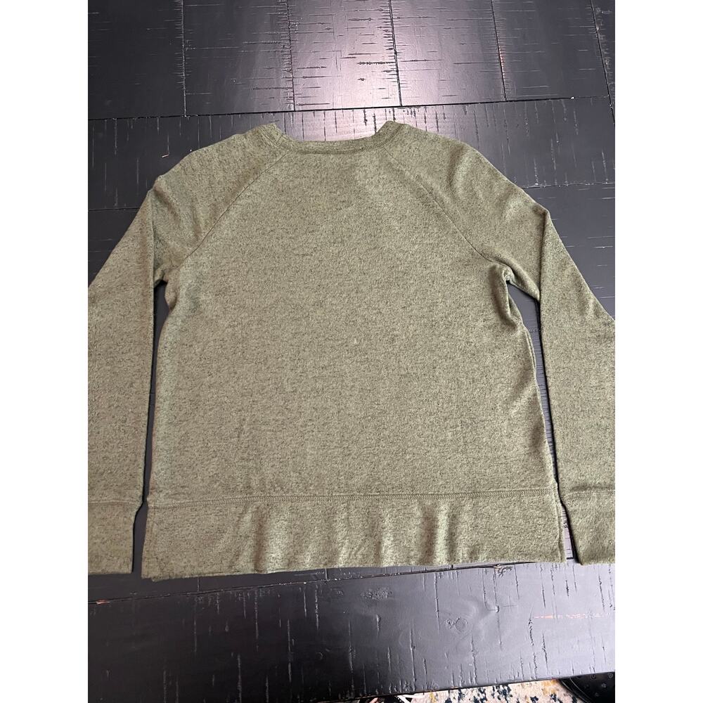 NWT XS Workshop Republic Clothing Olive Green Crewneck Raglan Cozy Sweatshirt - Picture 5 of 5